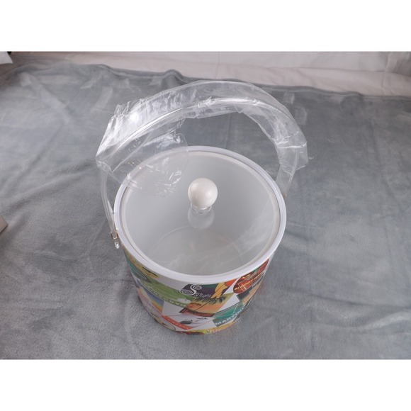 Retro Barware Ice Bucket Vintage 2003 New (other) Cocktails Multicolor Party Fun - Picture 13 of 16